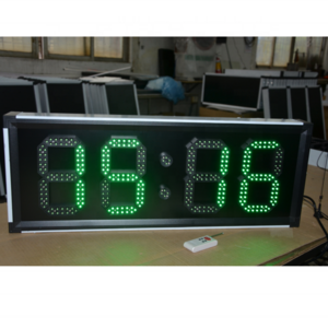 Green 88:88 Led Sign GPS Led Clock Sign 8inch Single Color Digit Indoor Outdoor LED TIME display