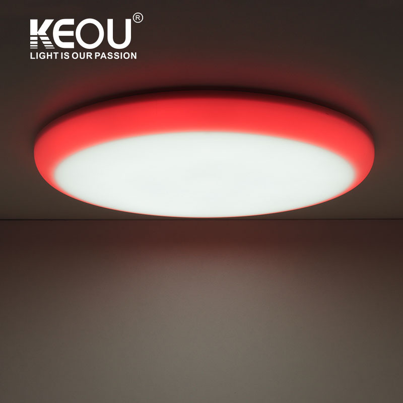 KEOU Dual Color Aluminum Bottom Cover 9W 16W 24W 32W LED Panel Light for Home