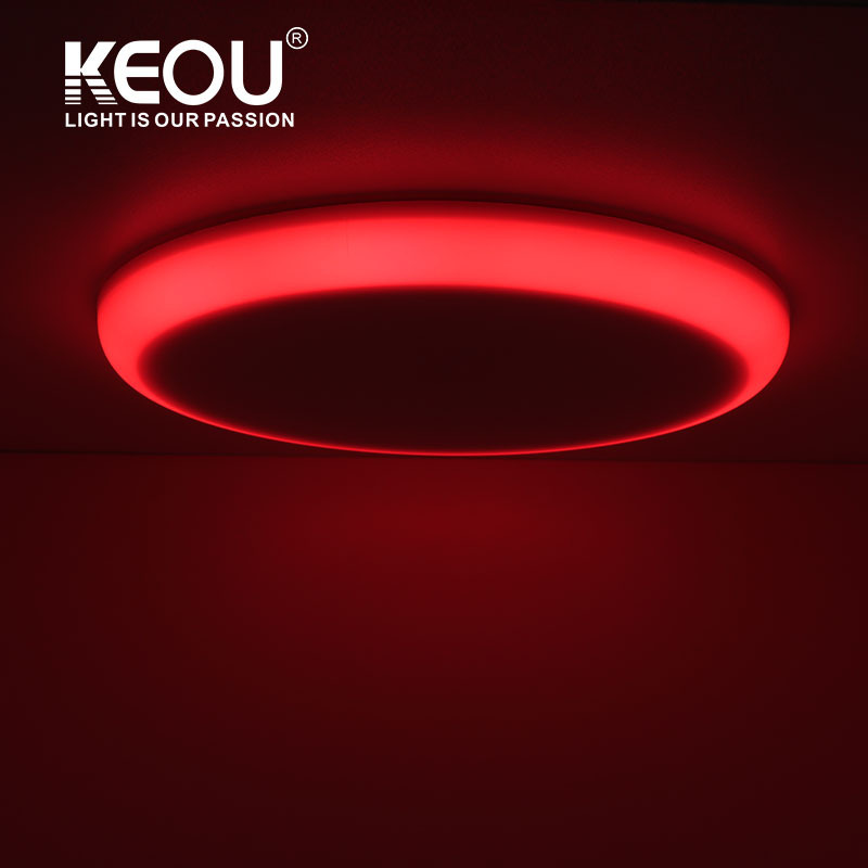 KEOU Dual Color Aluminum Bottom Cover 9W 16W 24W 32W LED Panel Light for Home