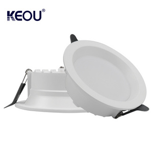 KEOU anti-glare 9w 12w 4 inch slim led dimmable downlights led recessed down lights