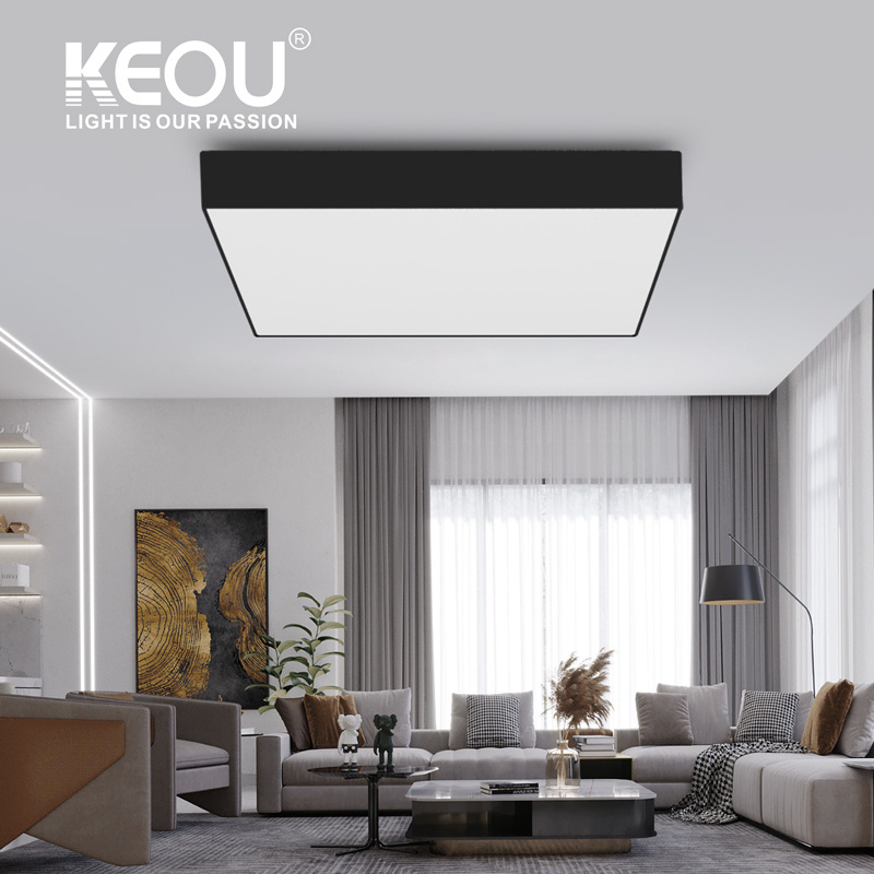 Keou Modern Narrow Frame Square Surface Mounted 24W 36W Led Ceiling Lights For Living Room