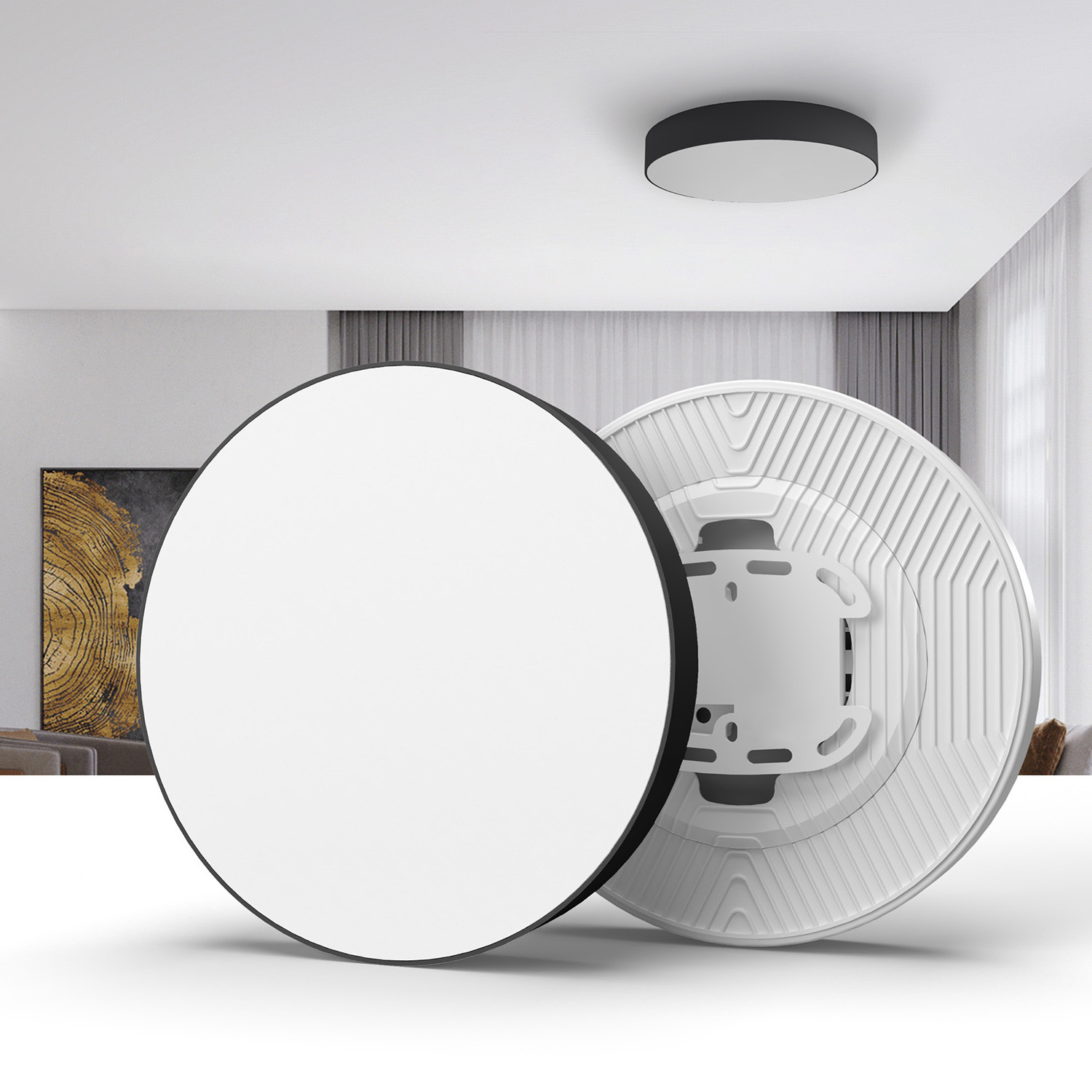 KEOU Square Led Light Round Led Ceiling Light Fixture For Bedroom Lamp