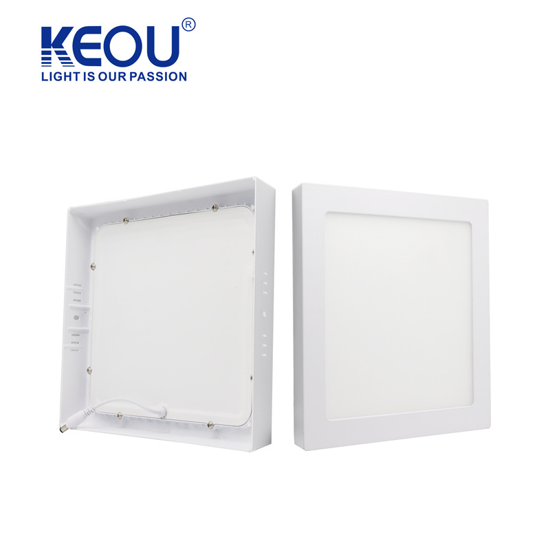 KEOU Hot selling square 18w 24w flush mount  led dimmable led ceiling panel light for home office