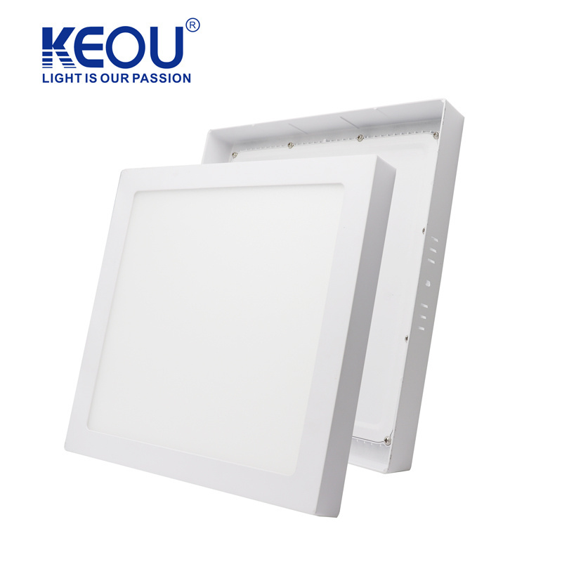 KEOU Hot selling square 18w 24w flush mount  led dimmable led ceiling panel light for home office