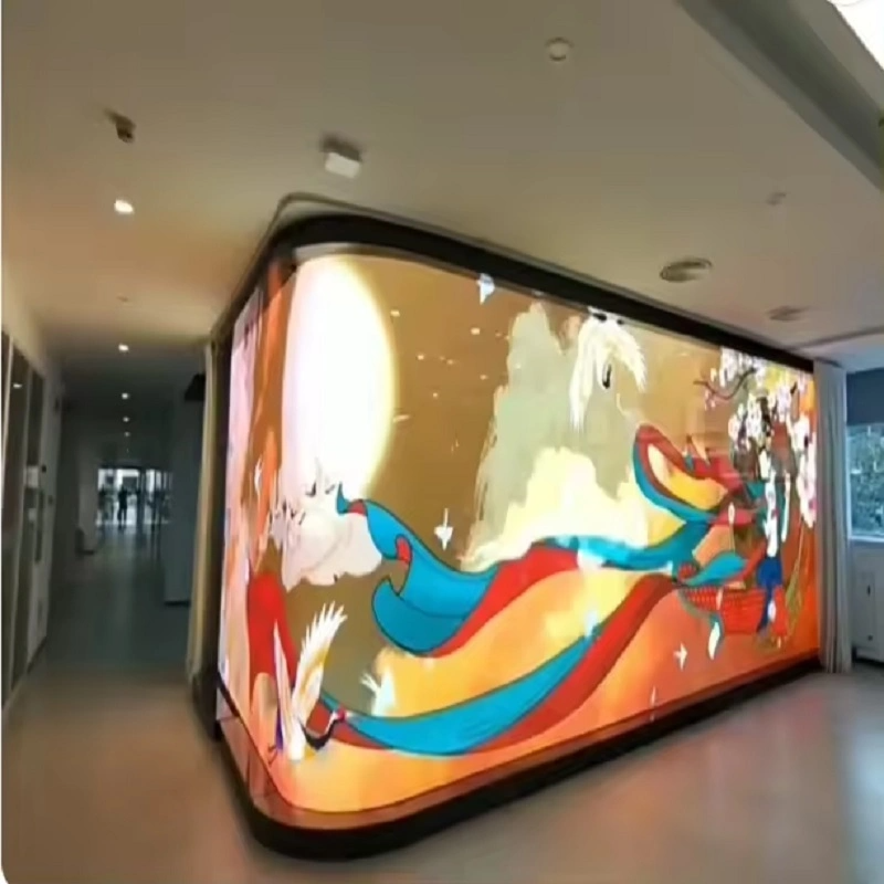 Advertising LED Display Glass Panel Transparent LED Billboard Screen Digital Glass Video Wall flexible led panel