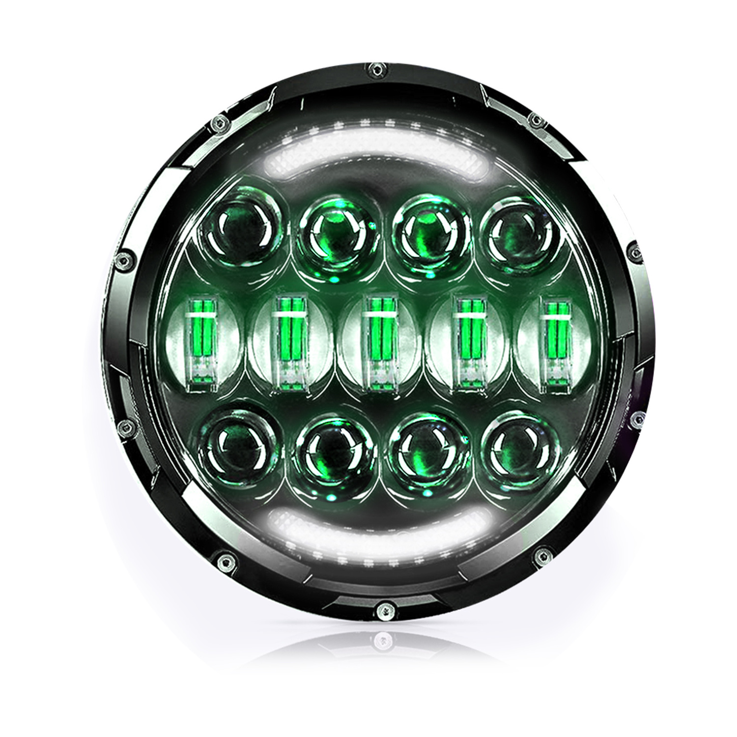 85W Round Auto LED Headlamps with rgb car interior led light hid headlight kit 200 watt ac110 230v led light strip