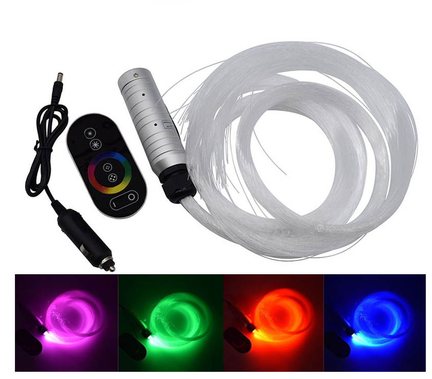 Hot Sales 16W RGB LED Light Engine 24key RF Remote LED Fiber Optic Light With PMMA Fiber Optic Cable For Ceiling Decoration