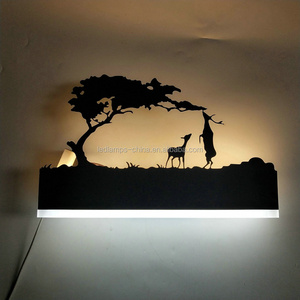 sconce wall light for home fixtures 2 deer tree picture wall mount decoration bedroom modern indoor luxury hotel LED Wall Lamps