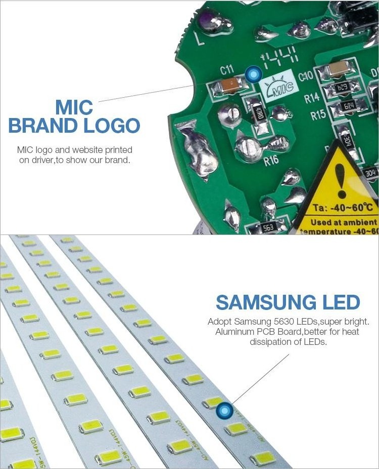 Hot Selling Economy 2835 Lamp Beads Corn Bulbs 30W 50W 60W 80W 100W 120W Die Casting Aluminum LED Corn Bulbs