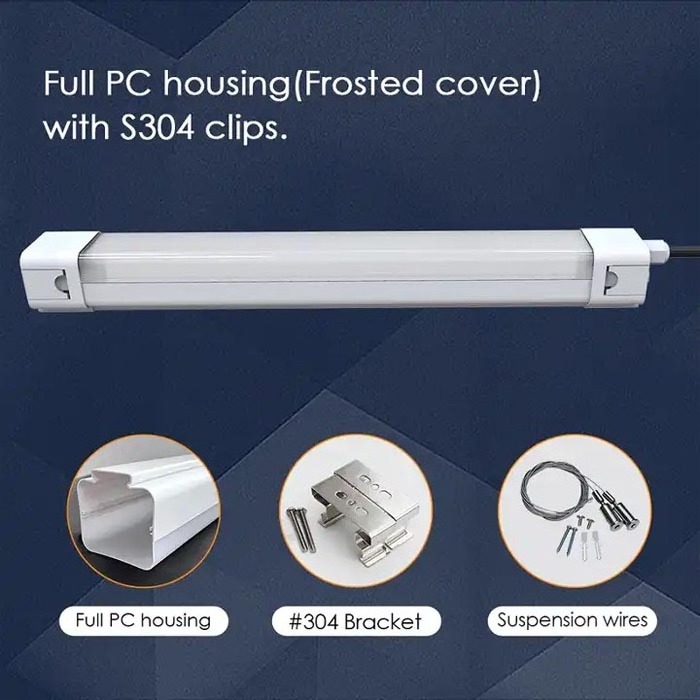 Factory 3-year warranty IP66 commercial led triproof light AC 20W 30W 40W 50W shop light led batten light