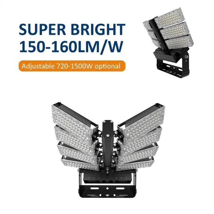 6 Years Warranty Aluminum Body High Power Football Flood light 720W Outdoor Waterproof IP66 Stadium LED high mast light