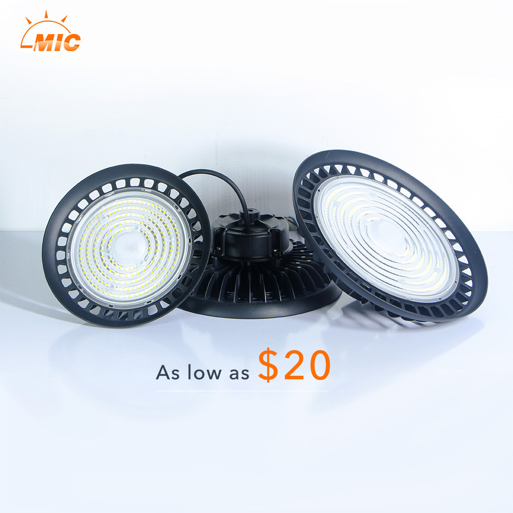 Low Price Good Price UFO Led High Bay Light with 60 90 120 Degree Reflector 130LM/W 100W 150W 200W 240W 150 Switch Control IP66