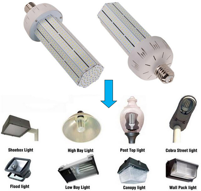 High Brightness led Corn Bulbs E27 E40 30W 50W 60W 100W 120W corn led light e40 60w for street light