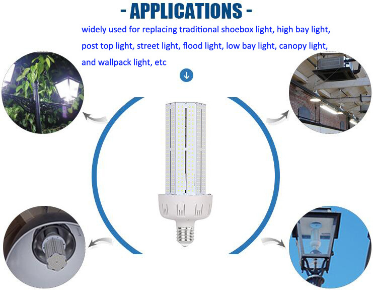 High Brightness led Corn Bulbs E27 E40 30W 50W 60W 100W 120W corn led light e40 60w for street light