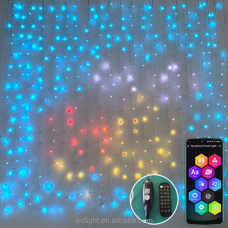 App Control Christmas Smart Rgb Curtain light Led Fairy Smart Lights