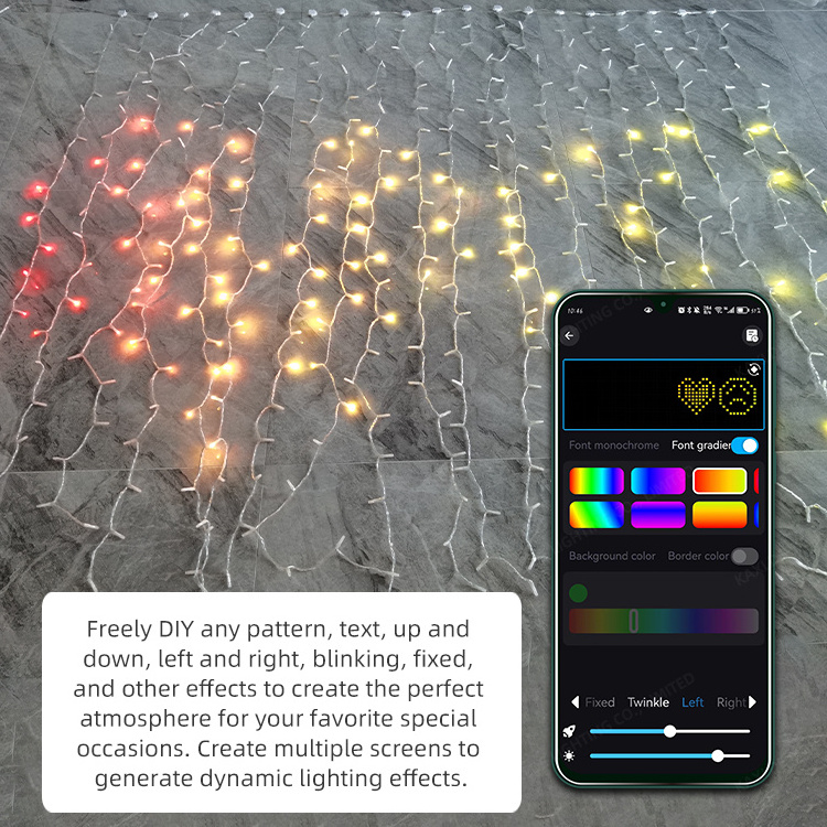 App Control Christmas Smart Rgb Curtain light Led Fairy Smart Lights