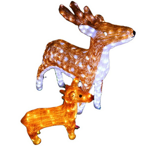 Led 3D Reindeer Motif Light Christmas Decorative Lighting for Garden Yard Home Outdoor Christmas Decoration 80 IP65 CE ROHS 120