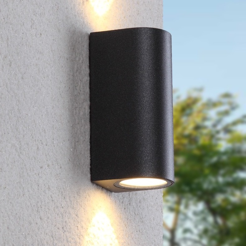 Aluminum outdoor wall lights exterior wall mounted up down round GU10 light with best price