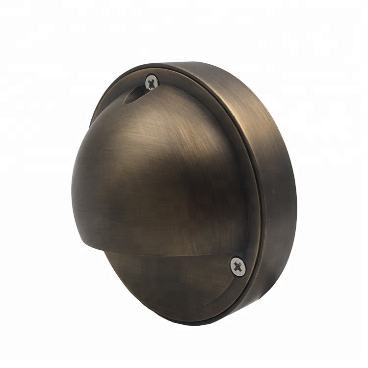 IP65 waterproof 220V 12V Antique Bronze finished round small low stone brass step wall light