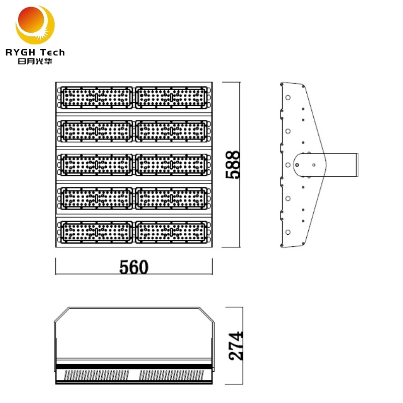 500w 65000lm 30 60 90 degree IP65 IK08 warehouse emergency battery pack motion sensor led linear high bay light