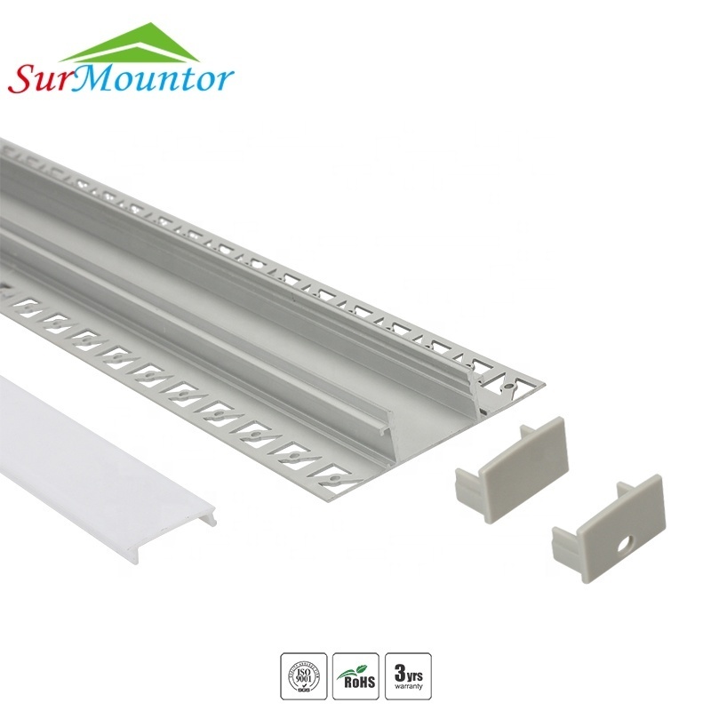 LED Plaster Profile Trimless Perfil de Aluminio LED Empotrada LED Linea Profile Recessed