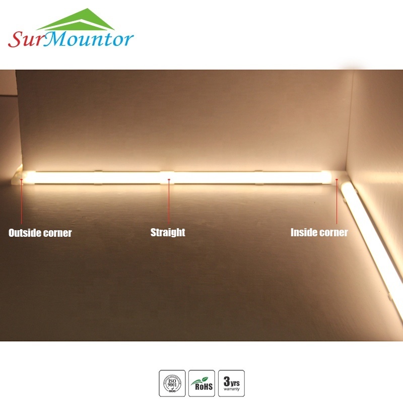 hot sale 3m 45 degree angle extrusion corner with connector triangle aluminum LED profile for led strip bar light