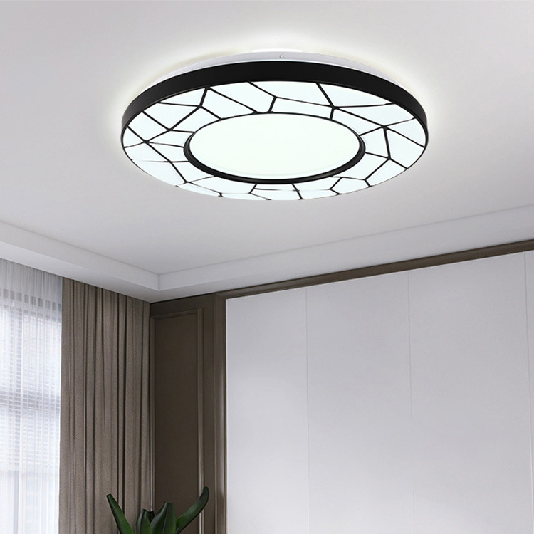 Tuya Smart Dimmable Rgb Modern Lamp App Remote Control Round Shape Flushmount Fancy Ceiling Light