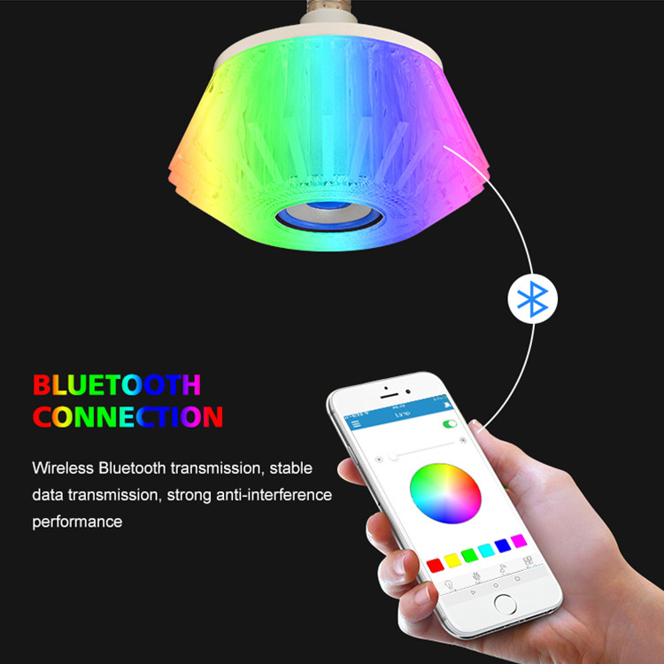 Top Selling Remote Control Rgb Music Smart Led Light Bulb E27 Lighting Bulbs Speaker DJ Stage Lights