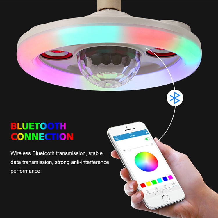 E27 Smart Music Party Led Wireless Speaker 36w Rgb Color Changing Remote Control Bluetooth Light Bulb