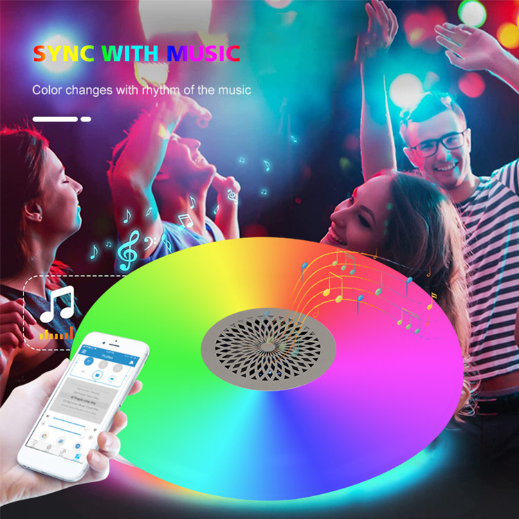 E27 Color Changing Led Smart Music Playing Wireless Dimmable Lamp Remote Control Rgb Dj Party Magic Light Bulb