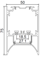 Low Glare LED Aluminum Profile for Pendant channel lighting