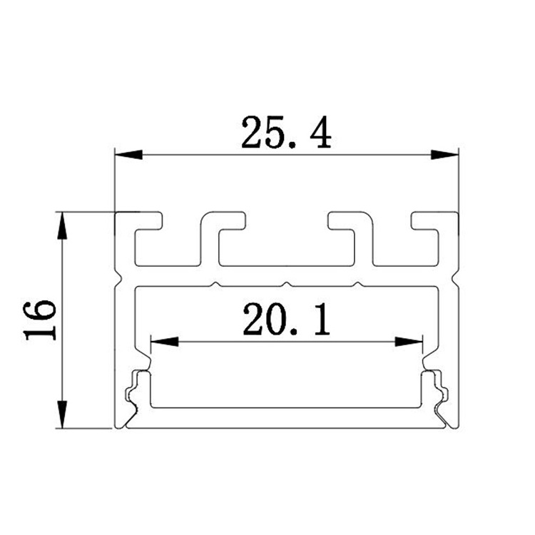 ALP109 Recessed 1 Inch Slim Led Aluminum profile with Opal PC Cover for Light Bar