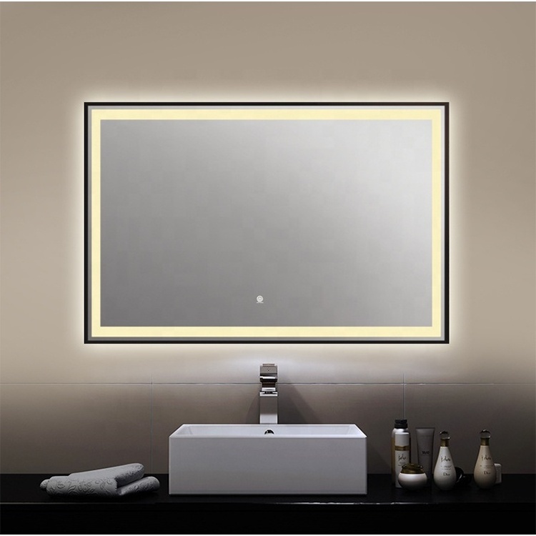 Customized frameless battery operated led lighted mirror