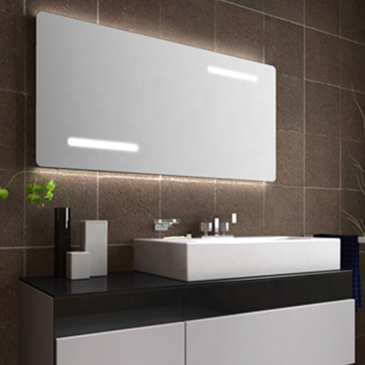 Customized frameless battery operated led lighted mirror