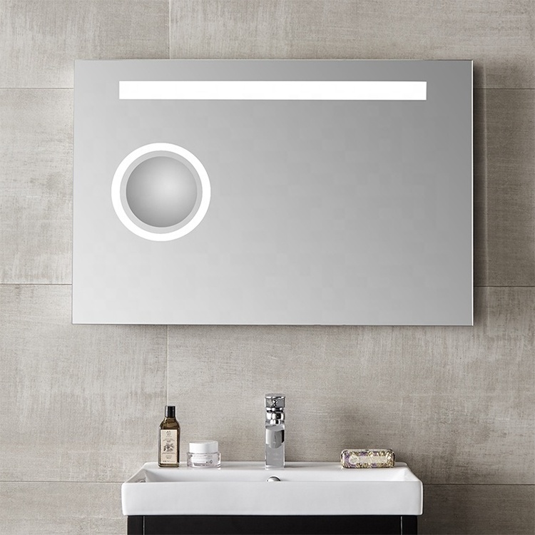 Customized frameless battery operated led lighted mirror