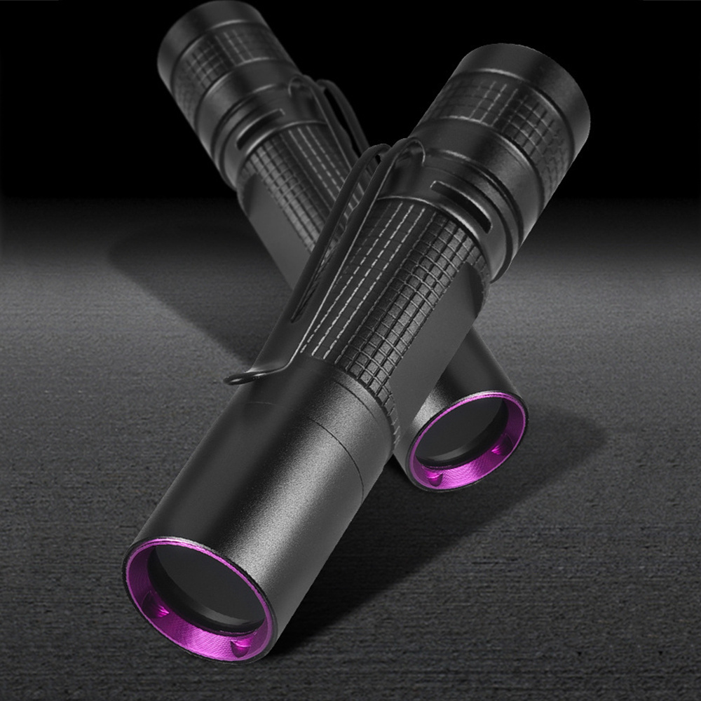 UV Torch Light Mini Led Flashlight Black Light Ultraviolet Led Flashlight 10 Industrial IP67 AA Aluminum Alloy Dry Battery S6