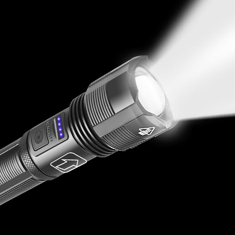 New 1000 lumen USB charging Long Beam Distance Torch Tactical Led High Lumen Flashlights with High Power LED