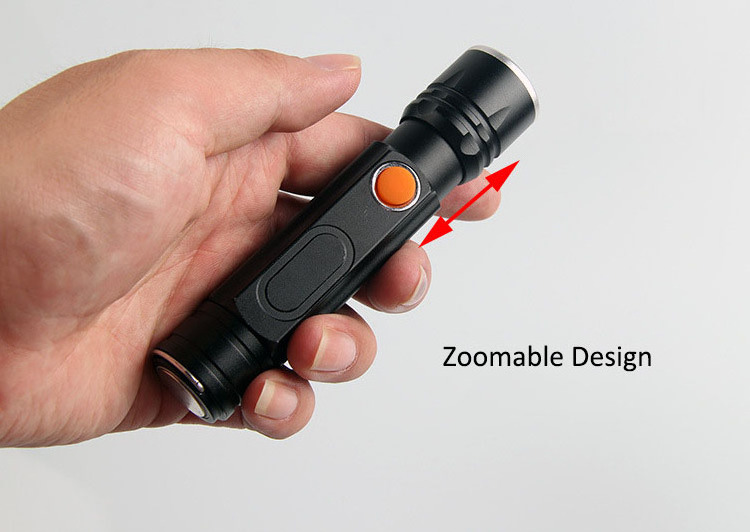 Aluminum Alloy Magnet Zoomable Torch 10W T6 Led COB Flashlight For Camping