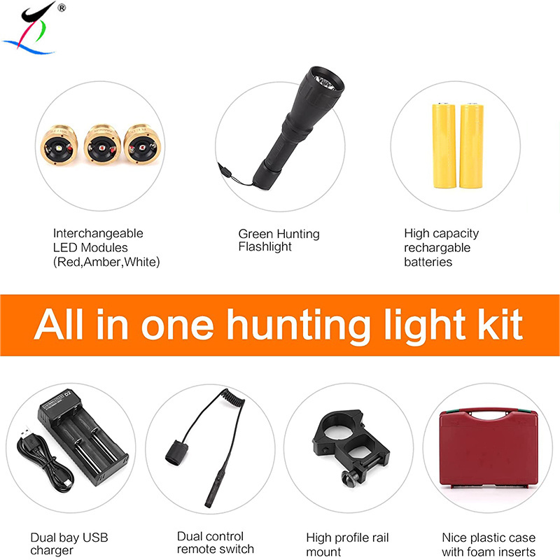 Scope mounted hunting flash light