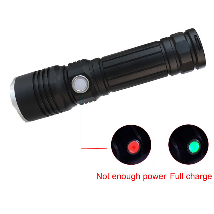 Waterproof Long Range Brightest Rechargeable Flashlights High Lumens High Powered Flashlight with 5 Modes Zoomable