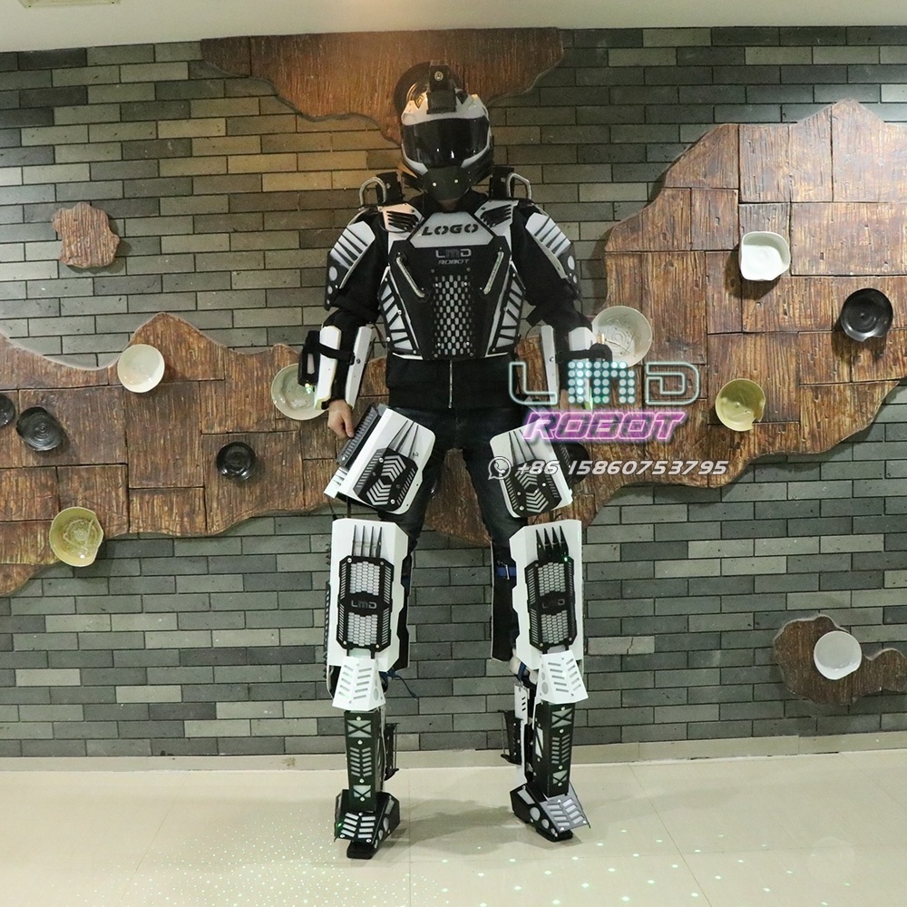 Free Shipping  LMD Mega Plastic Stilts Walker Robot Led Costume In Stock With Music Sensor