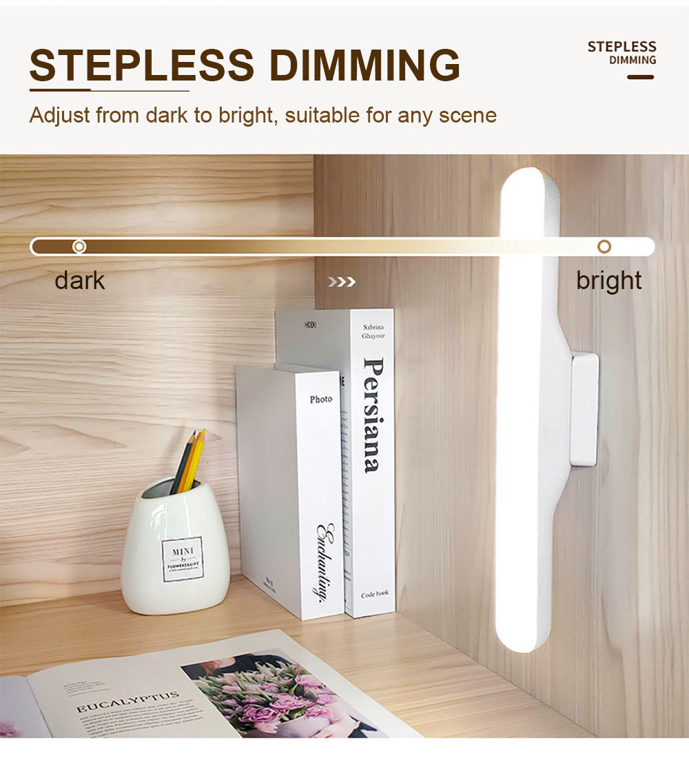 LED Motion USB Charging LED sensor light Lamp Hanging Magnetic Night lights Adjust brightness Desk Lamp Cabinet Wardrobe lamp