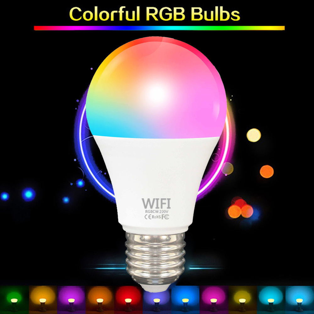 2021 AMAZON phone E27 APP WIFI RGBCW W WiFi Smart Light led Bulb Phone Google Home LED smart bulb 2700K-7000K Smart bulb