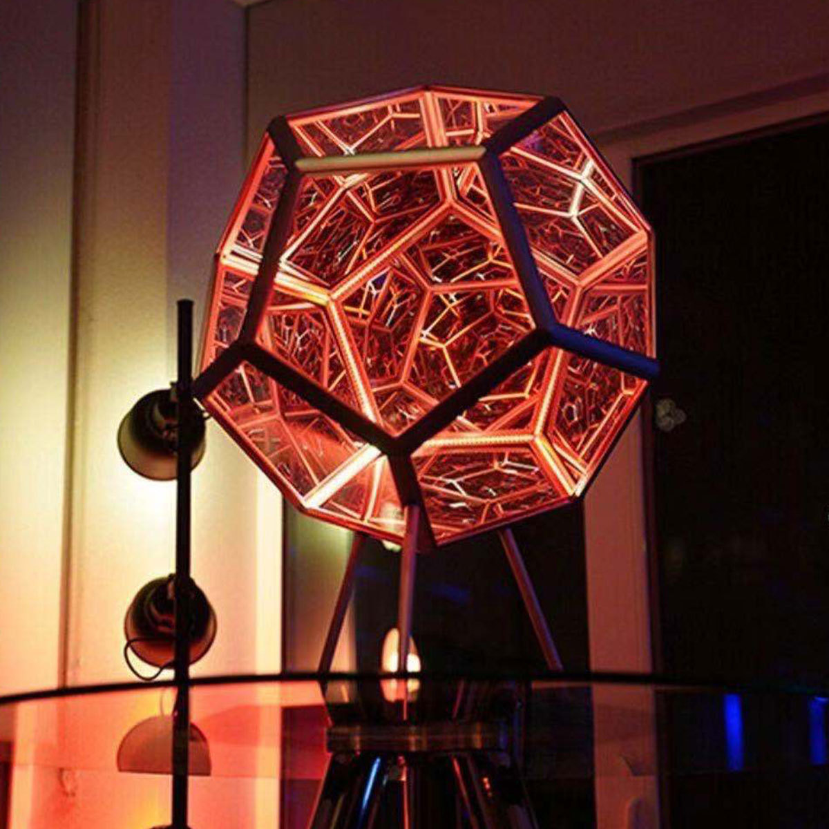 Infinity Dodecahedron Color Art Light Fantasy Geometry Space LED Art Lamp USB Night Light For Girlfriend Decoration Night Lamp