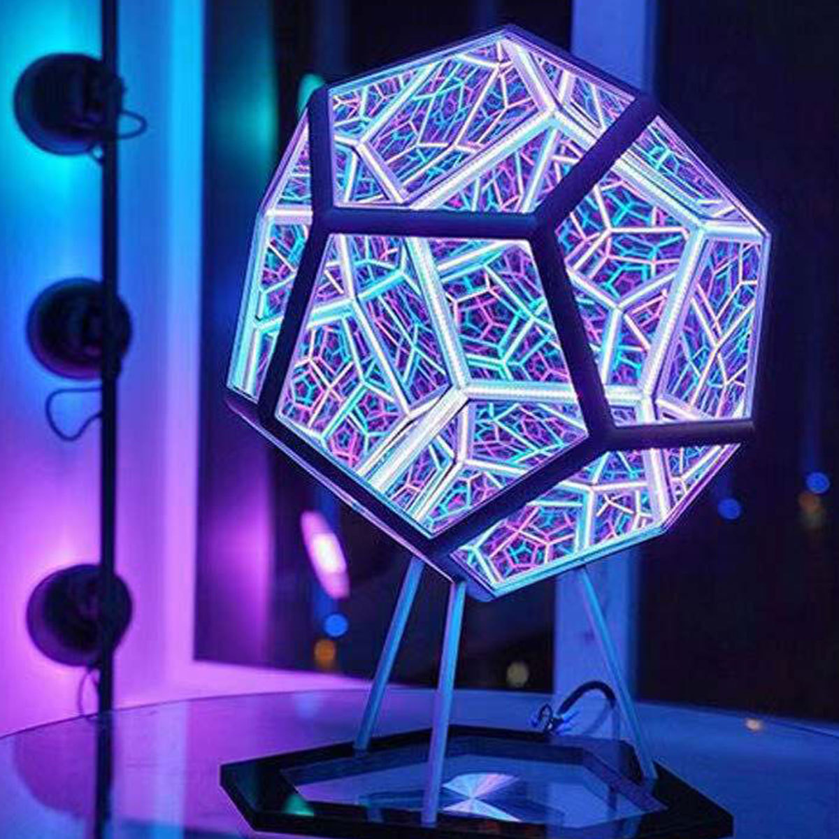 Infinity Dodecahedron Color Art Light Fantasy Geometry Space LED Art Lamp USB Night Light For Girlfriend Decoration Night Lamp