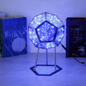 Infinity Dodecahedron Color Art Light Fantasy Geometry Space LED Art Lamp USB Night Light For Girlfriend Decoration Night Lamp