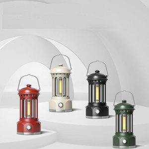 Camping Lantern Retro LED Tent COB Camping Lamp 3*AA Portable Vintage Outdoor Camping Light