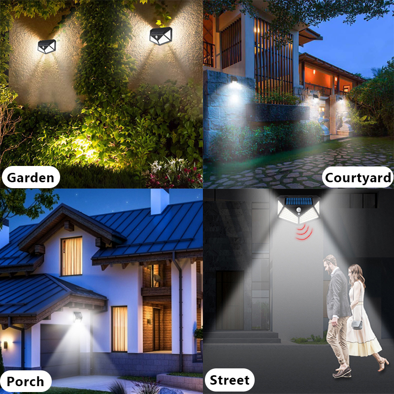 100 LED Solar Light Outdoor Solar Lamp with Motion Sensor Solar LED Light Waterproof Sunlight Powered for solar lights indoor