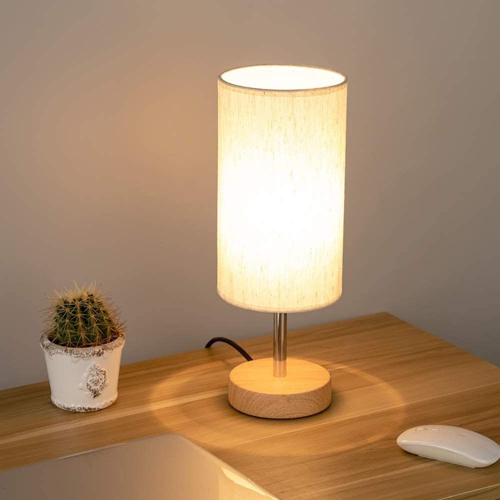 sale Touch three-speed dimming USB mobile phone fast charging wood grain read table lamp living room study bedroom bedside lamp