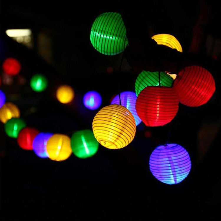 LED Solar LED Pape hanging  Lantern String Lights for Patio Outdoor events party Decoration